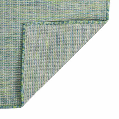 Vidaxl außerhalb des Teppichs flach gewebt 80x250 cm Türkis