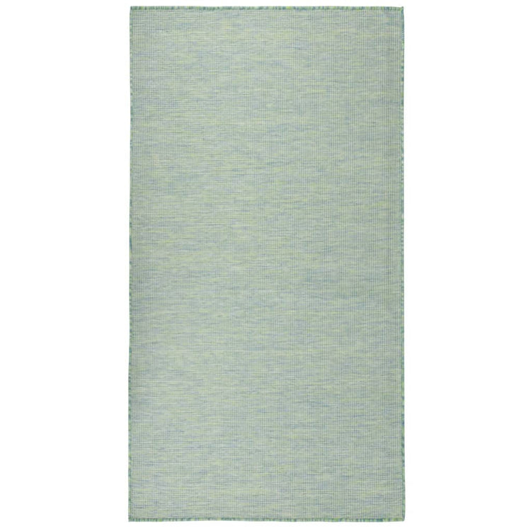 Vidaxl außerhalb des Teppichs flach gewebt 140x200 cm Türkis
