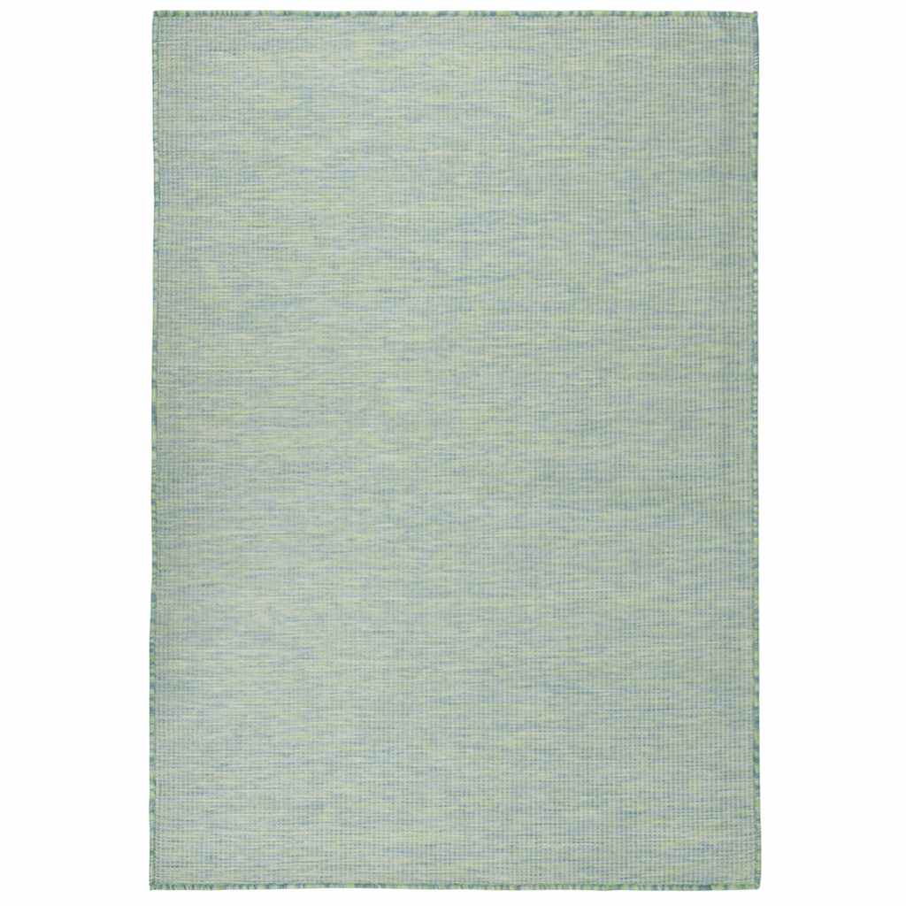 Vidaxl außerhalb des Teppichs flach gewebt 160x230 cm Türkis