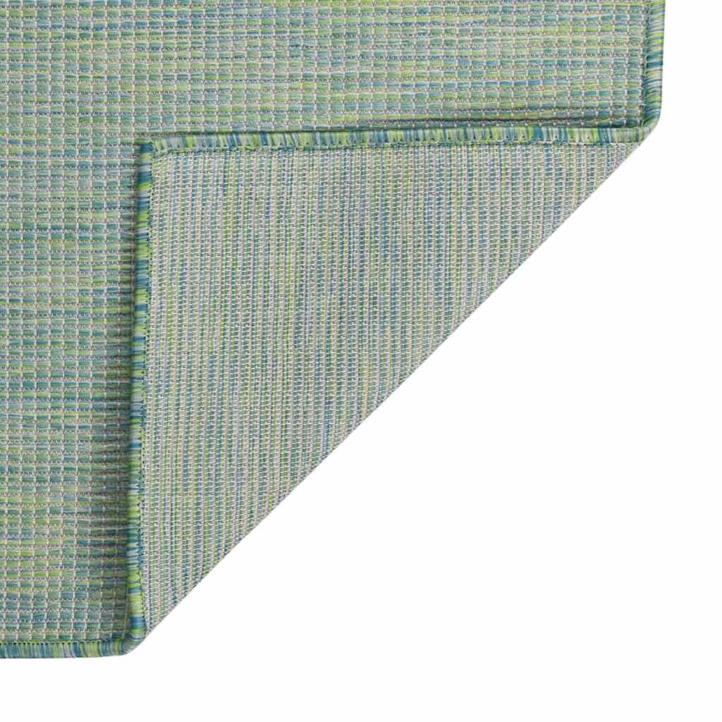 Vidaxl außerhalb des Teppichs flach gewebt 160x230 cm Türkis