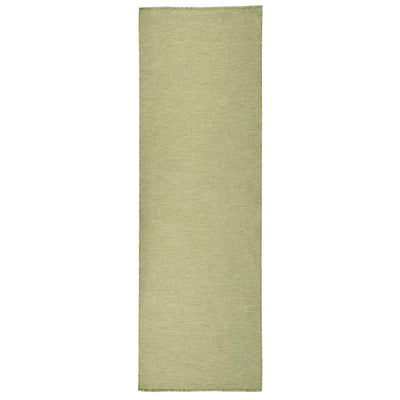 Vidaxl außerhalb des Teppichs flach gewebt 80x250 cm Grün