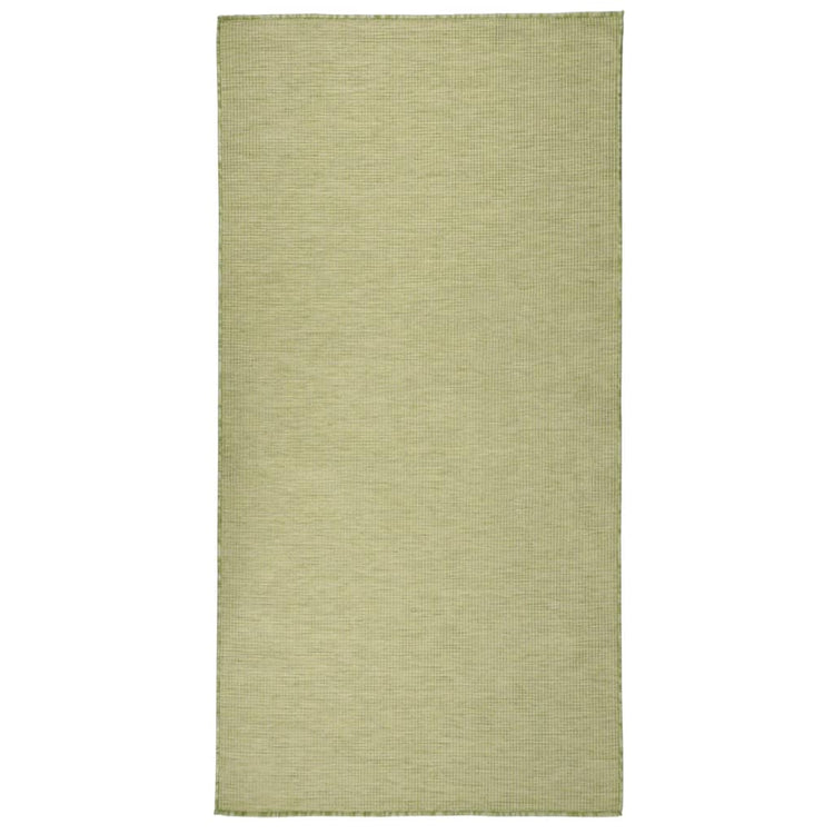 Vidaxl außerhalb des Teppichs flach gewebt 100x200 cm Grün