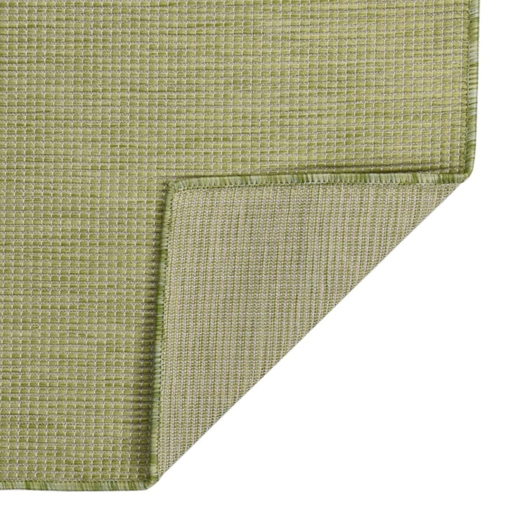 Vidaxl außerhalb des Teppichs flach gewebt 100x200 cm Grün