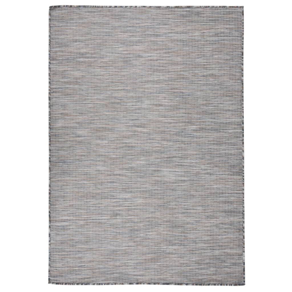 Vidaxl außerhalb des Teppichs flach gewebt 140x200 cm braun und blau