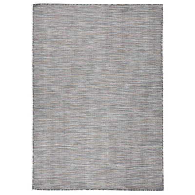 Vidaxl außerhalb des Teppichs flach gewebt 140x200 cm braun und blau