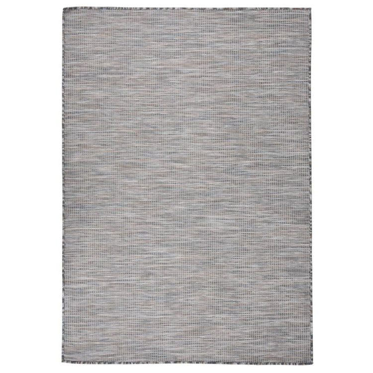 Vidaxl außerhalb des Teppichs flach gewebt 140x200 cm braun und blau