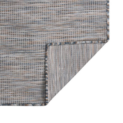 Vidaxl außerhalb des Teppichs flach gewebt 140x200 cm braun und blau