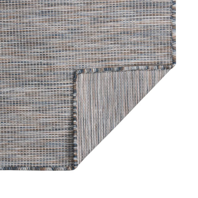 Vidaxl außerhalb des Teppichs flach gewebt 140x200 cm braun und blau