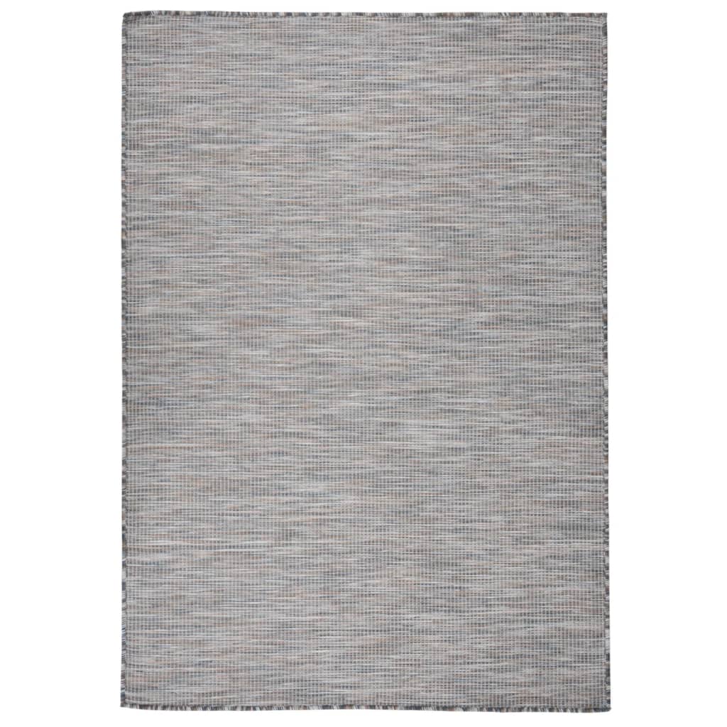 Vidaxl außerhalb des Teppichs flach gewebt 160 x 230 cm braun und blau