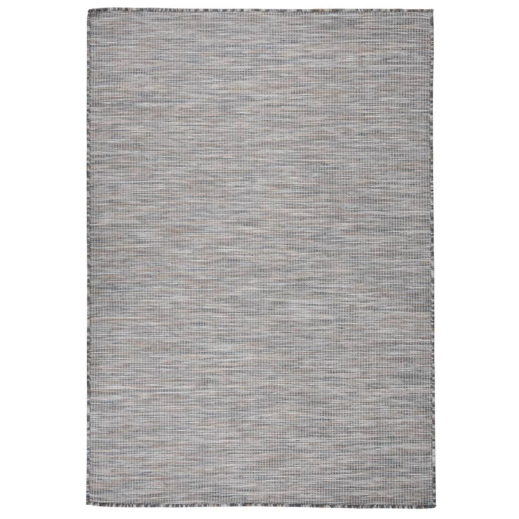 Vidaxl außerhalb des Teppichs flach gewebt 160 x 230 cm braun und blau