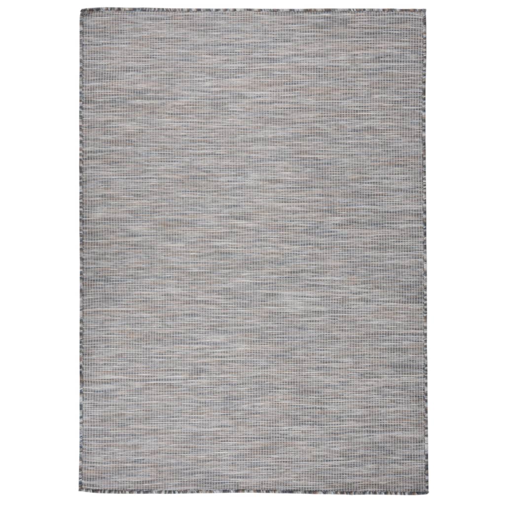 Vidaxl außerhalb des Teppichs flach -200x280 cm braun und blau