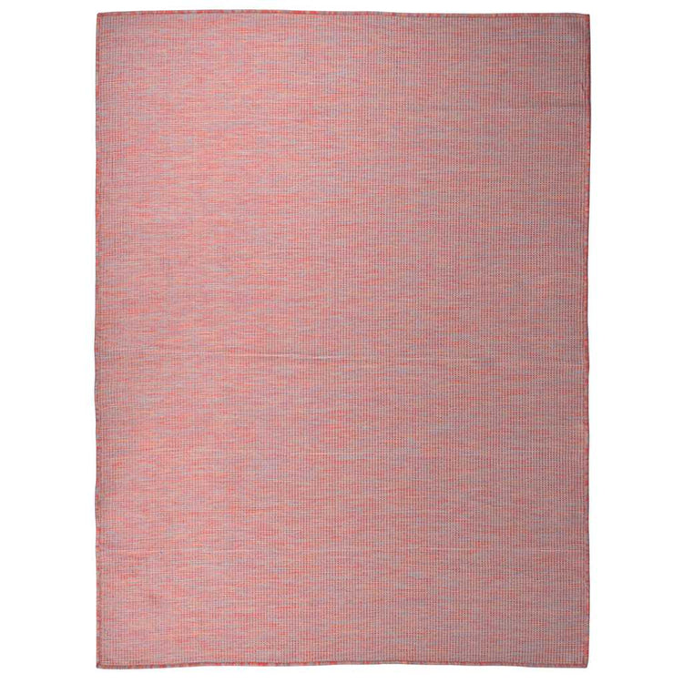 Vidaxl außerhalb des Teppichs flach -120 x 170 cm rot