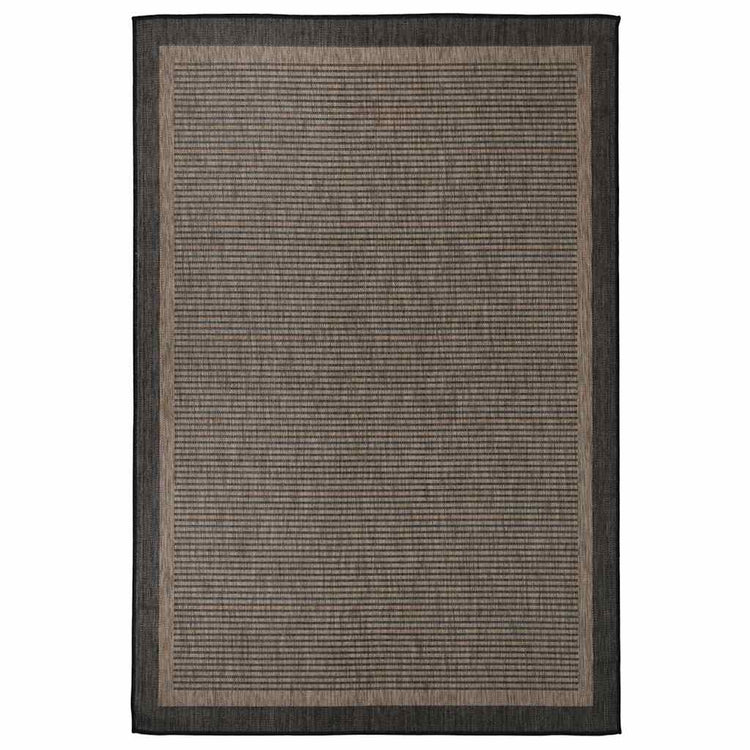 Vidaxl außerhalb des Teppichs flach gewebt 160x230 cm dunkelbraun
