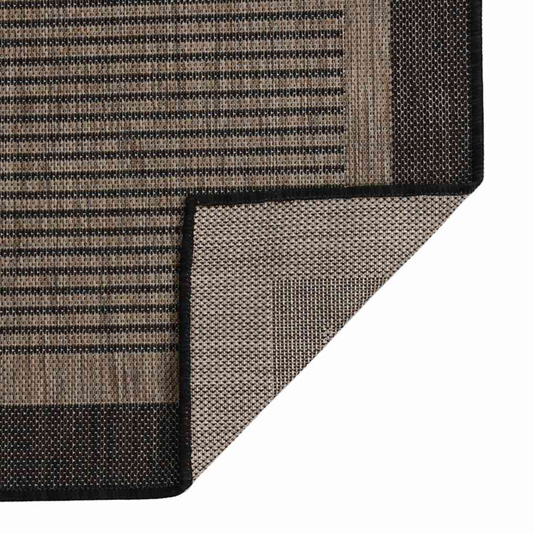 Vidaxl außerhalb des Teppichs flach gewebt 160x230 cm dunkelbraun