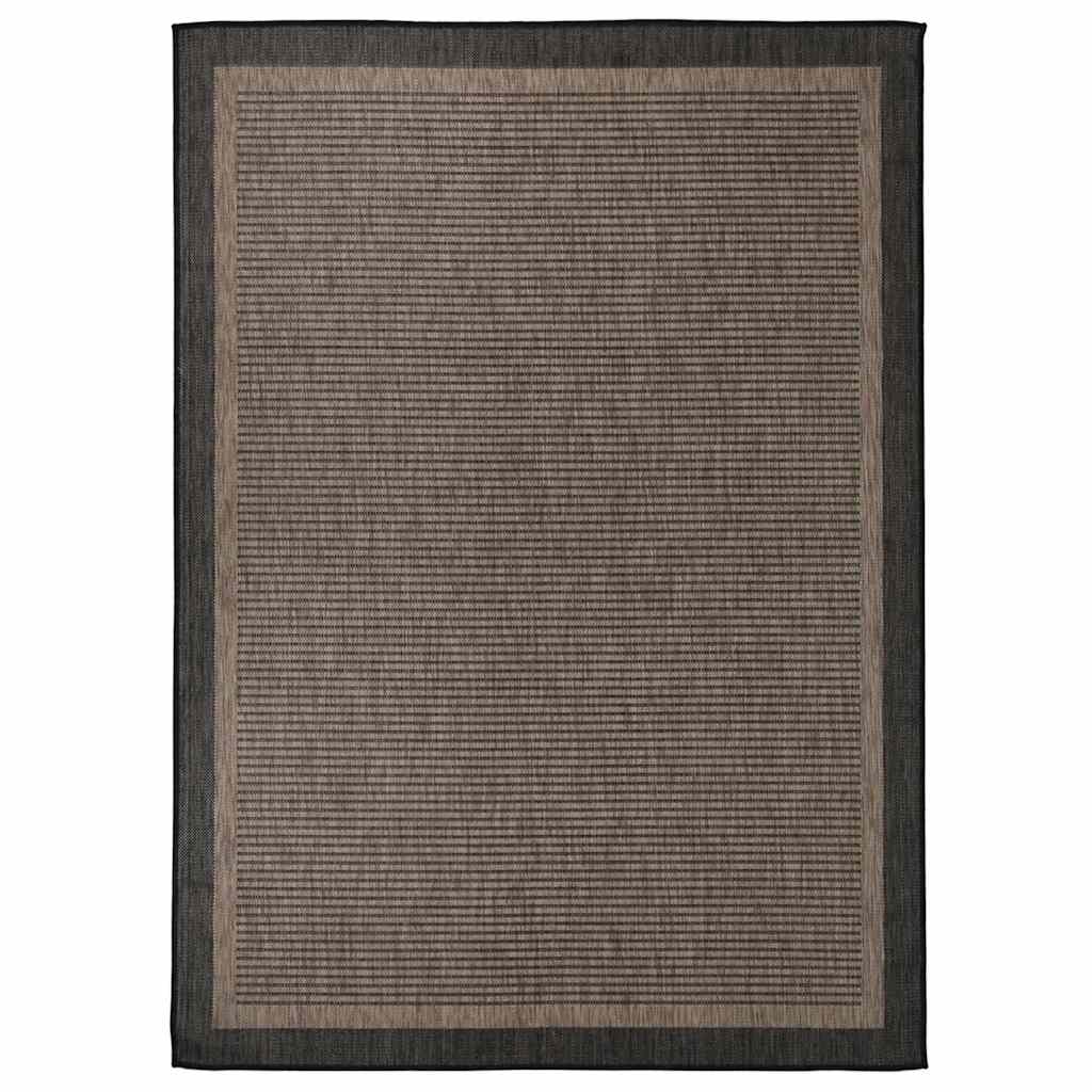 Vidaxl außerhalb des Teppichs flach -200x280 cm dunkelbraun