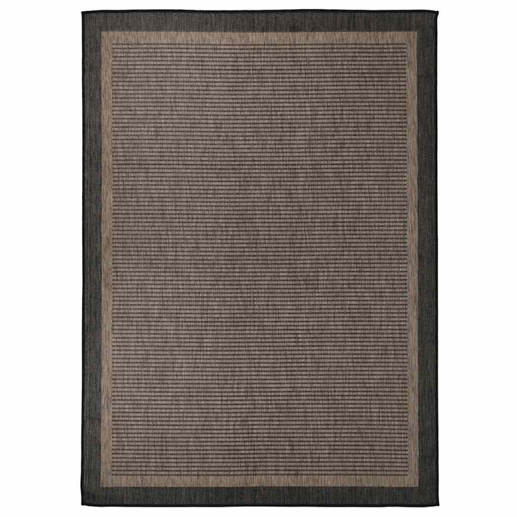 Vidaxl außerhalb des Teppichs flach -200x280 cm dunkelbraun