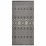 Vidaxl Außen Teppich mit Muster flach -80x150 cm schwarz - afbeelding 1