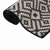 Vidaxl Außen Teppich mit Muster flach -80x150 cm schwarz - afbeelding 3