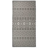 Vidaxl Außen Teppich mit Muster flach -100x200 cm schwarz