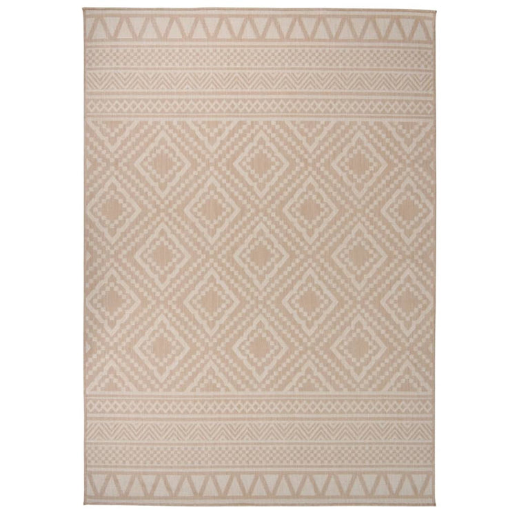 Vidaxl Außen Teppich mit Muster flach -120 x 170 cm braun