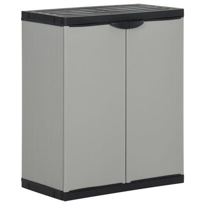 Vidaxl Gartenabfallbox 68x40x85 cm Polypropengrau und Schwarz