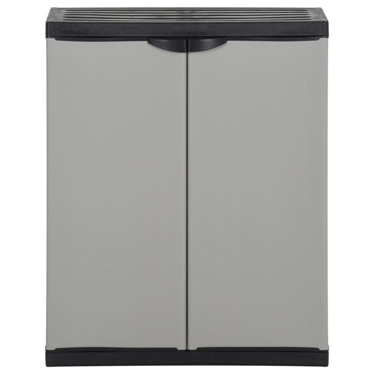 Vidaxl Gartenabfallbox 68x40x85 cm Polypropengrau und Schwarz