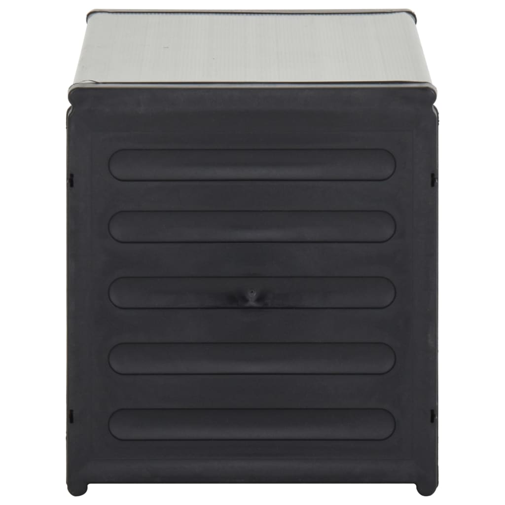 Vidaxl Gartenabfallbehälter 85x34x40 cm Grau