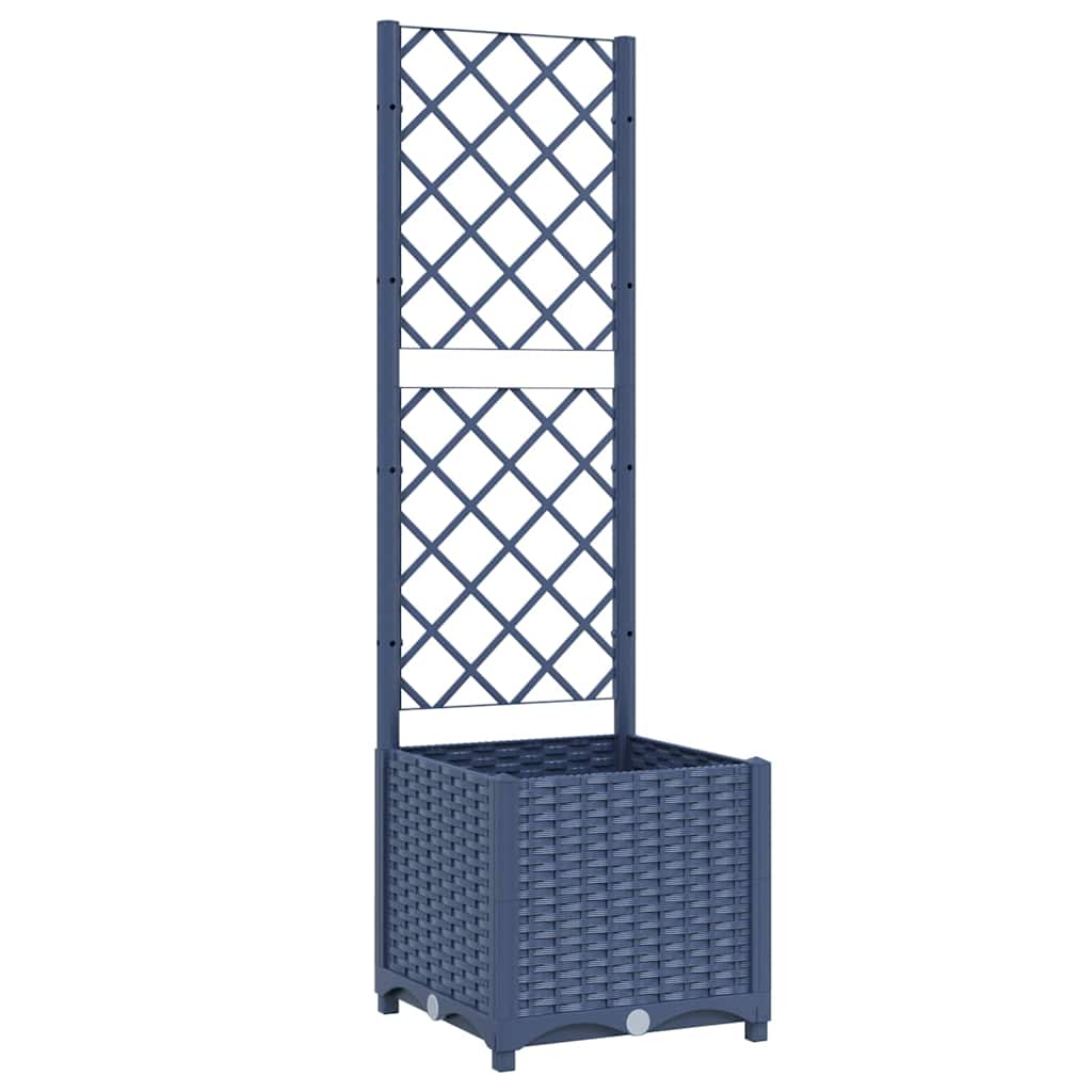 VIDAXL -Planungsbox mit Slatarbeit 40x40x136 cm Polypropen dunkelgrau