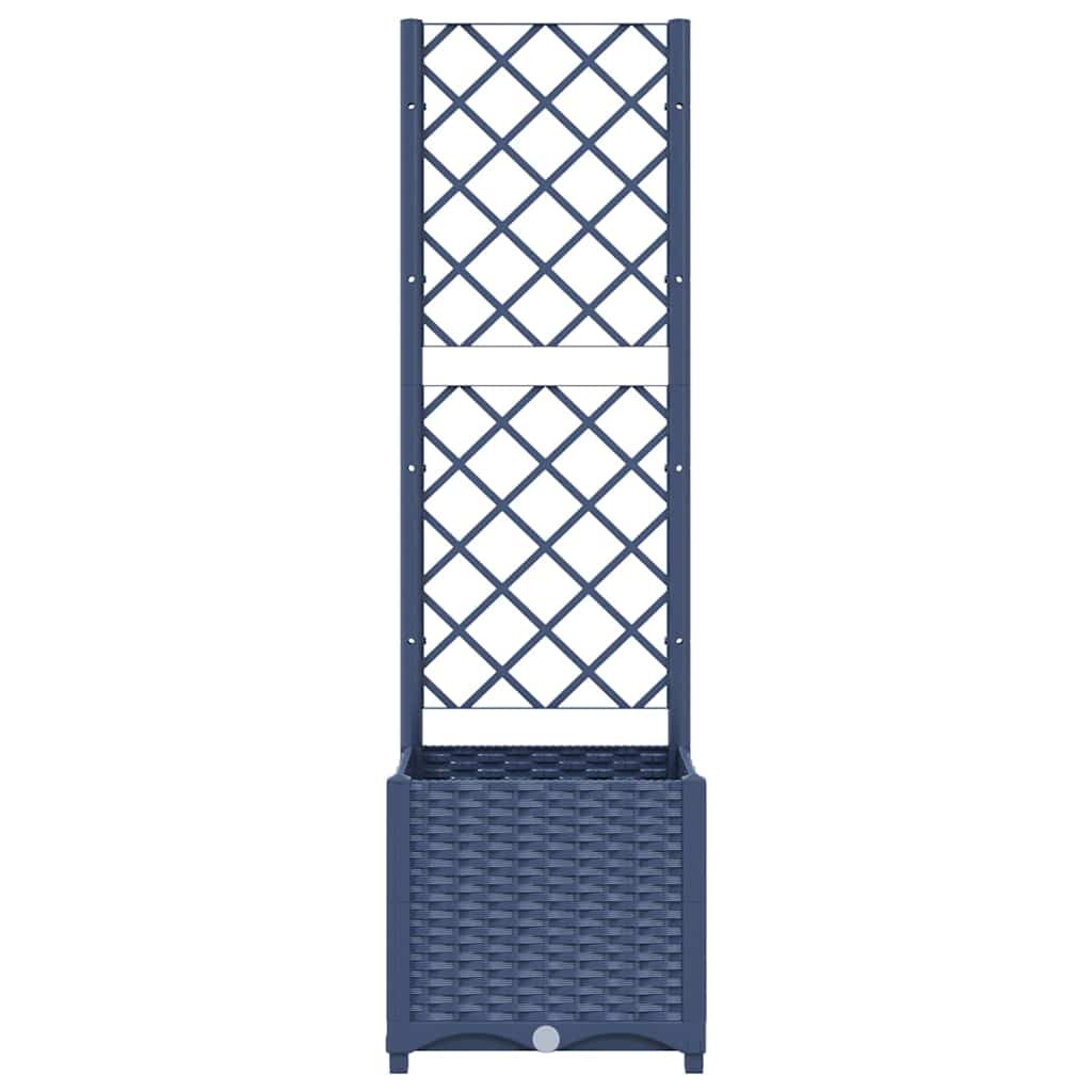 VIDAXL -Planungsbox mit Slatarbeit 40x40x136 cm Polypropen dunkelgrau
