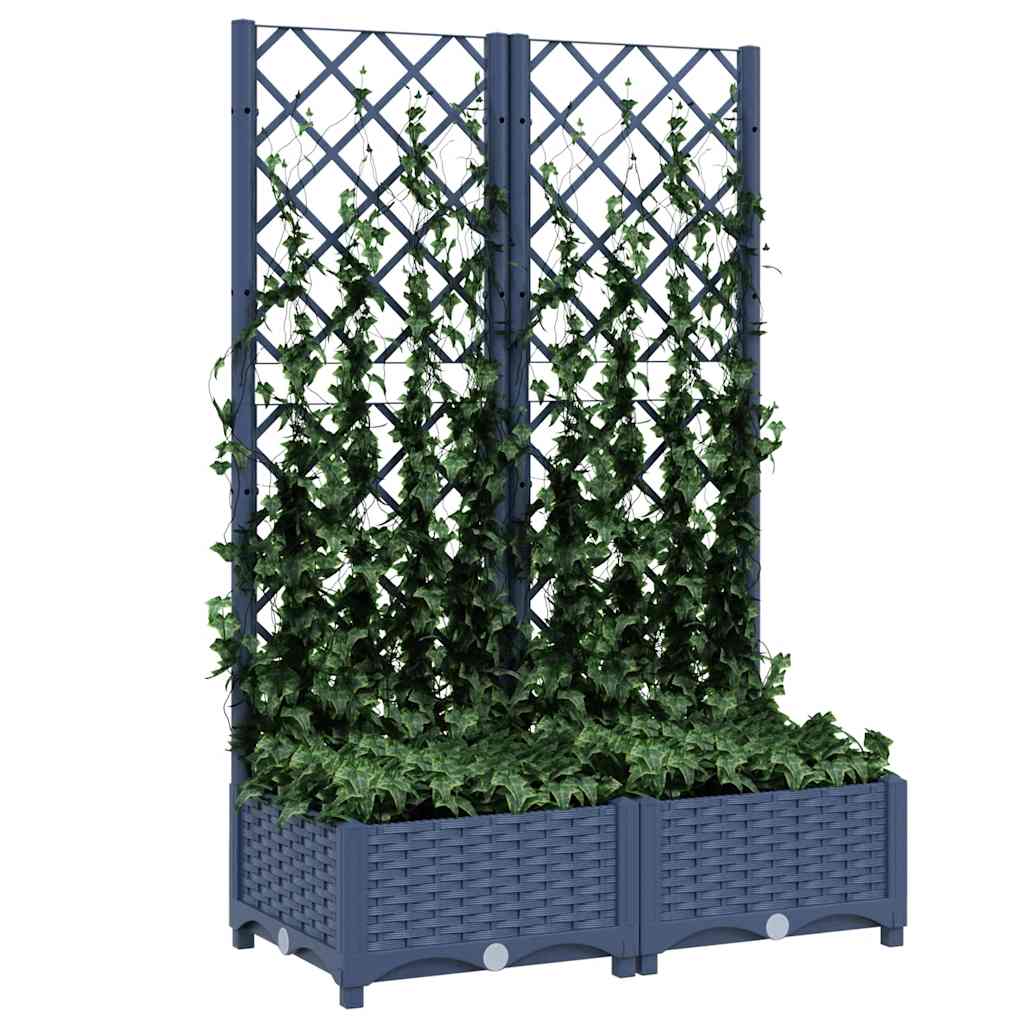 Vidaxl Plannet mit SLAT 80x40x121.5 cm Polypropen dunkelgrau