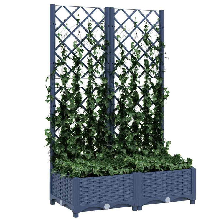 Vidaxl Plannet mit SLAT 80x40x121.5 cm Polypropen dunkelgrau