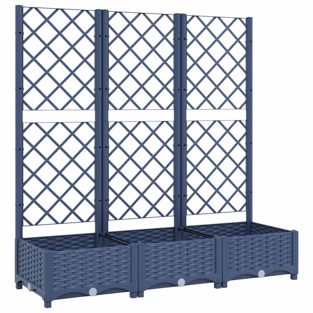 VIDAXL -Planungsbox mit Lettlamarbeit 120x40x121.5 cm Polypropen dunkelgrau