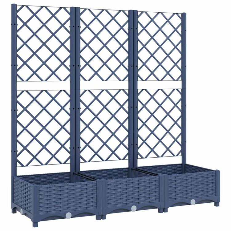 VIDAXL -Planungsbox mit Lettlamarbeit 120x40x121.5 cm Polypropen dunkelgrau