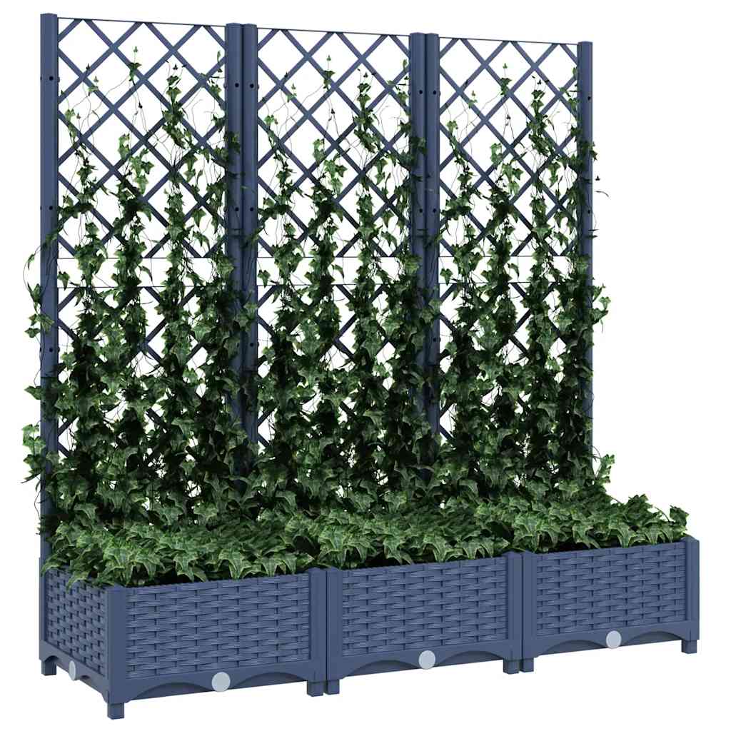 VIDAXL -Planungsbox mit Lettlamarbeit 120x40x121.5 cm Polypropen dunkelgrau