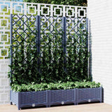VIDAXL -Planungsbox mit Lettlamarbeit 120x40x121.5 cm Polypropen dunkelgrau - afbeelding 1