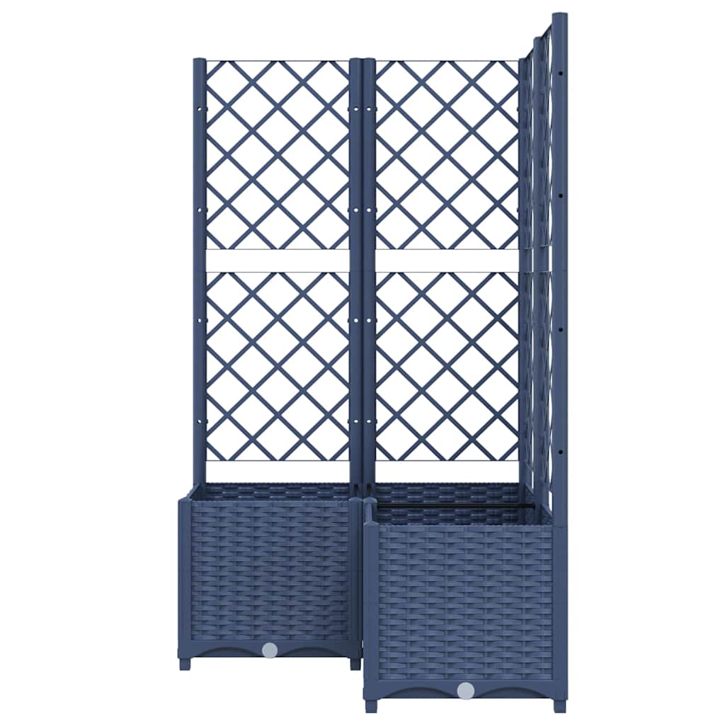 VIDAXL -Pflanzer mit SLAT 80x80x136 cm Polypropen dunkelgrau