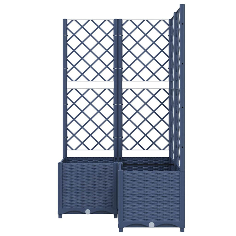 VIDAXL -Pflanzer mit SLAT 80x80x136 cm Polypropen dunkelgrau
