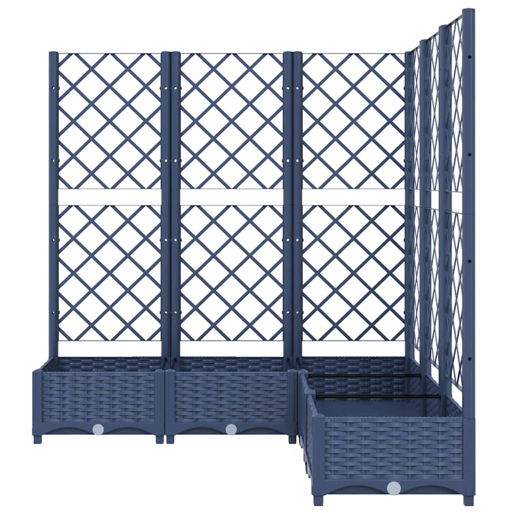 VIDAXL -Planungsbox mit Lettlamarbeit 120x120x121.5 cm Polypropen dunkelgrau