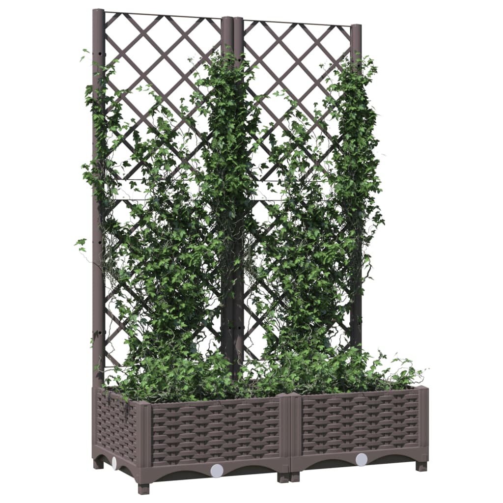 VIDAXL -Pflanzer mit SLAT 80x40x121,5 cm Polypropenbraun