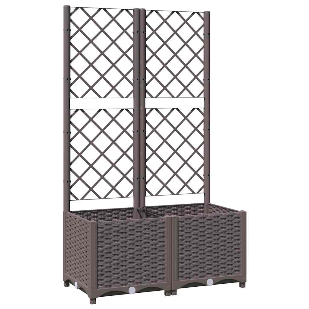 VIDAXL -Planungsbox mit SLAT 80x40x136 cm Polypropenbraun