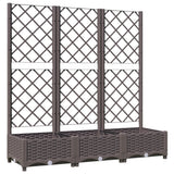 VIDAXL -Pflanzer mit Slatarbeit 120x40x121,5 cm Polypropenbraun - afbeelding 2