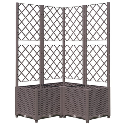 VIDAXL -Planungsbox mit SLAT 80x80x136 cm Polypropenbraun