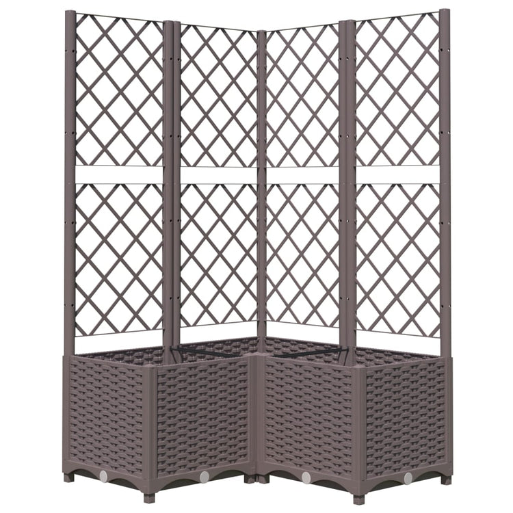 VIDAXL -Planungsbox mit SLAT 80x80x136 cm Polypropenbraun
