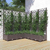 VIDAXL -Pflanzer mit Slatarbeit 120x120x121,5 cm Polypropenbraun