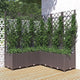VIDAXL -Pflanzer mit Slatarbeit 120x120x136 cm Polypropenbraun