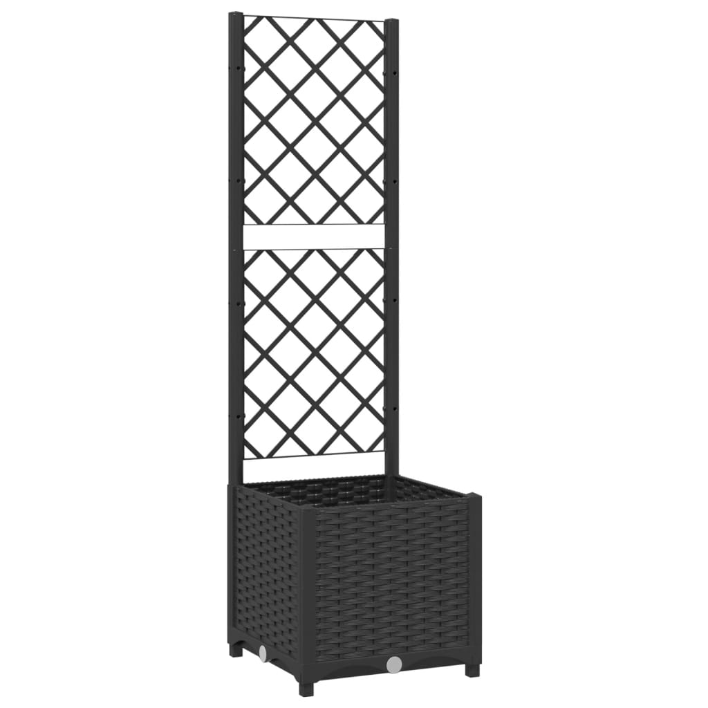 VIDAXL -Planungsbox mit Slatarbeit 40x40x136 cm Polypropen schwarz