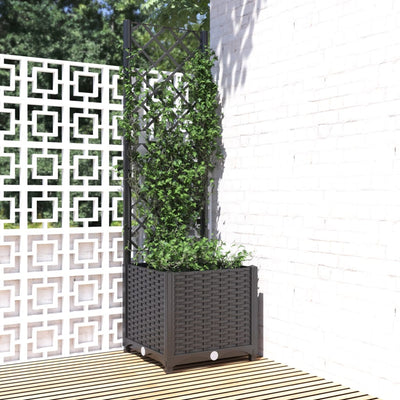 VIDAXL -Planungsbox mit Slatarbeit 40x40x136 cm Polypropen schwarz