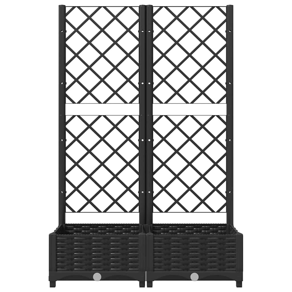 VIDAXL -Planungsbox mit SLAT 80x40x121.5 cm Polypropen Schwarz
