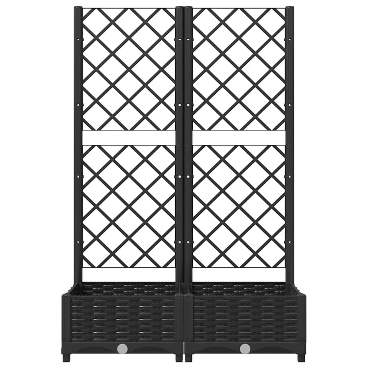 VIDAXL -Planungsbox mit SLAT 80x40x121.5 cm Polypropen Schwarz