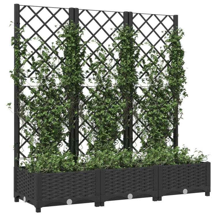 VIDAXL -Planungsbox mit Lettlamarbeit 120x40x121.5 cm Polypropen Schwarz